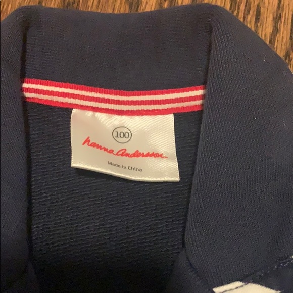 Hanna Anderson navy blue 4T stripe blazer jacket - Picture 2 of 7